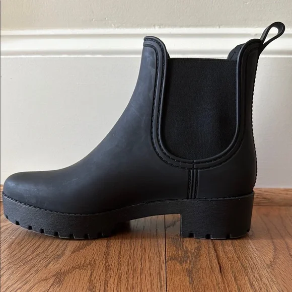 JEFFREY CAMPBELL Cloudy Black Matte Platform Chelsea Size 8US Waterproof Boots - Picture 8 of 11